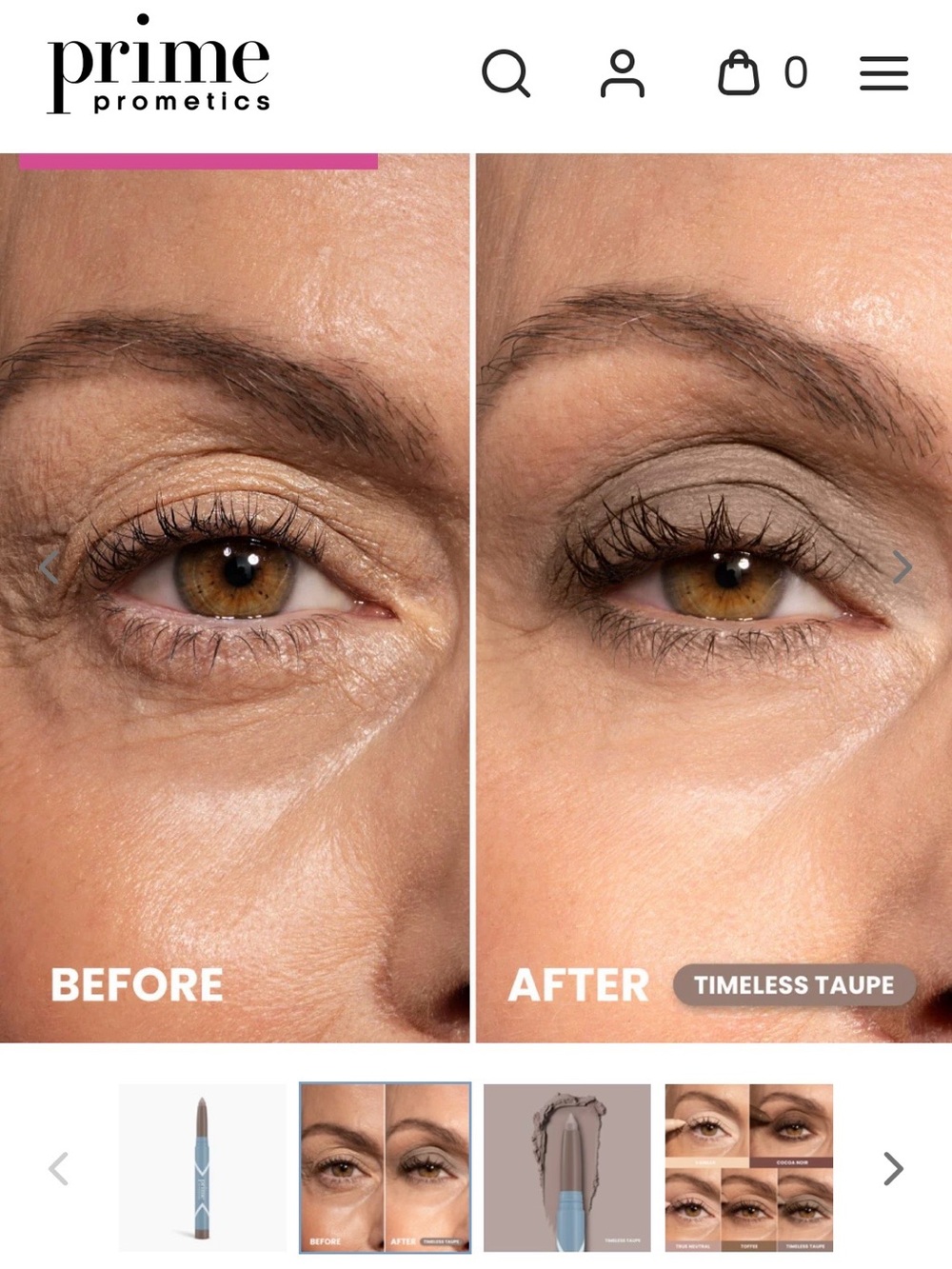 PrimeEyes Eyeshadow Stick in Timeless Taupe